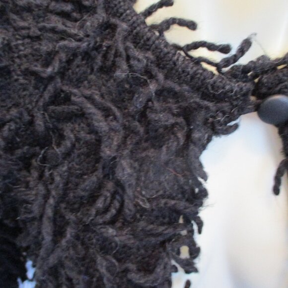 ✨ Textured Black Shaggy Knit Cardigan ✨ - Picture 3 of 4